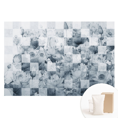 Fototapeta z nadrukiem na flizelinie Nowoczesne kwiaty lotosu w geometrycznym stylu