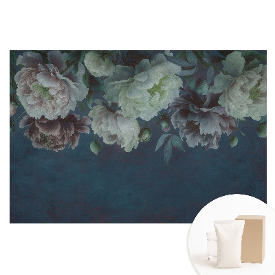 Duża fototapeta na ścianę Kwiaty na ciemnym tle