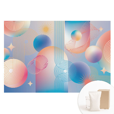 Fototapeta na flizelinie Abstrakcyjne geometryczne wzory pełne barw