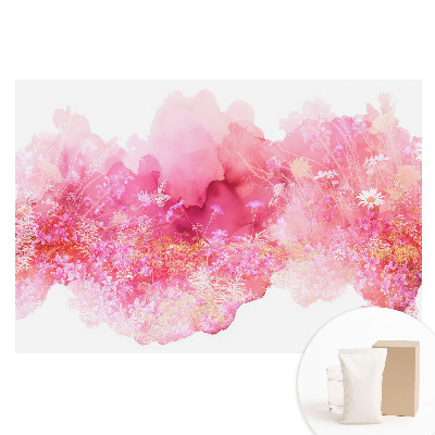 Fototapeta flizelinowa z nadrukiem Kwiatowa abstrakcja różowa