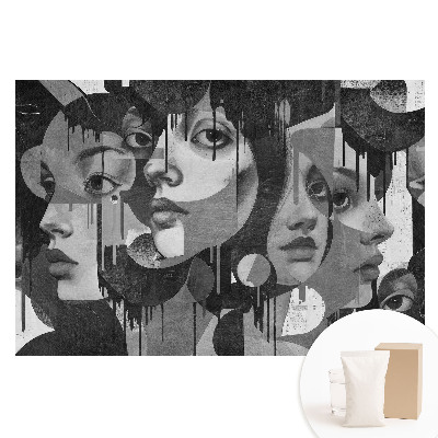 Duża fototapeta na ścianę Abstrakcyjne portrety twarzy kobiet