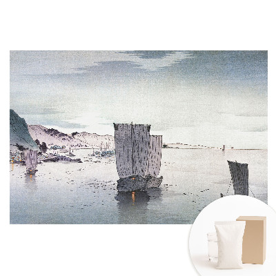 Tapeta fotograficzna flizelinowa Żaglówki na spokojnym akwenie wśród wzgórz