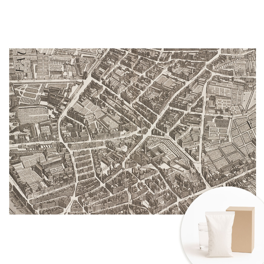 Fototapeta flizelinowa z nadrukiem Klasyczna mapa miasta