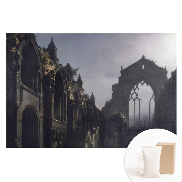 Fototapeta na flizelinie Gotycka ruina architektonicznie symetryczna