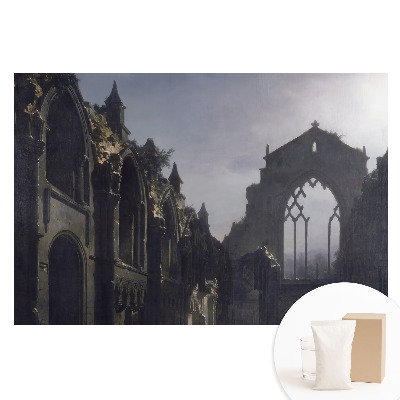 Fototapeta na flizelinie Gotycka ruina architektonicznie symetryczna