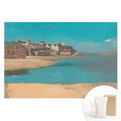 Duża fototapeta na ścianę Nadmorska wioska w retro stylu