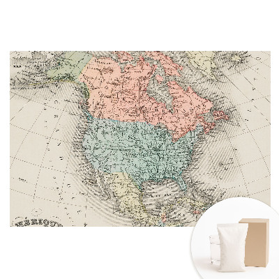 Tapeta fotograficzna flizelinowa Klasyczna mapa Ameryki Północnej
