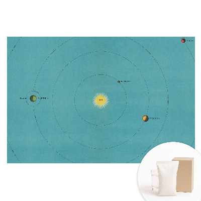 Fototapeta z nadrukiem na flizelinie Układ słoneczny retro harmonijny wzór