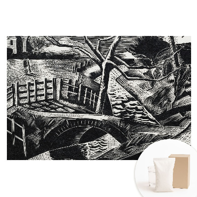 Fototapeta flizelinowa z nadrukiem Pejzaż miejski klasyczny kompozycja geometryczna