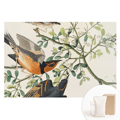 Fototapeta flizelinowa Ptaki wśród zielonych liści