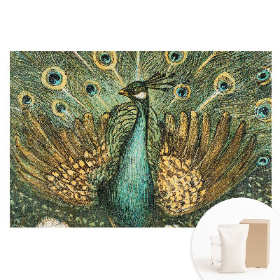 Duża fototapeta na ścianę Klasyczny paw elegancja natura
