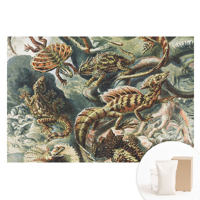 Tapeta fotograficzna na flizelinie Bajeczne jaszczurki wzorzysta natura