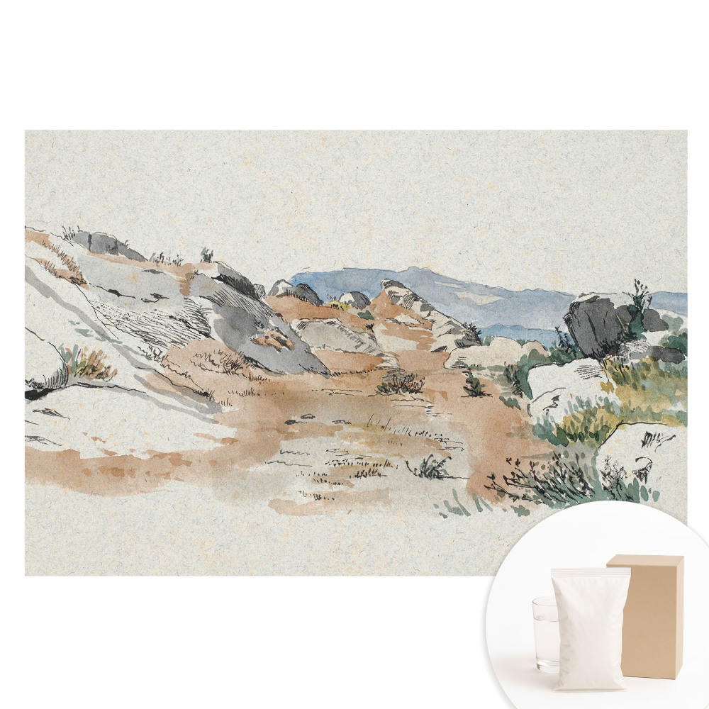 Tapeta fotograficzna na flizelinie Skalisty krajobraz spokojny pejzaż delikatna kolorystyka