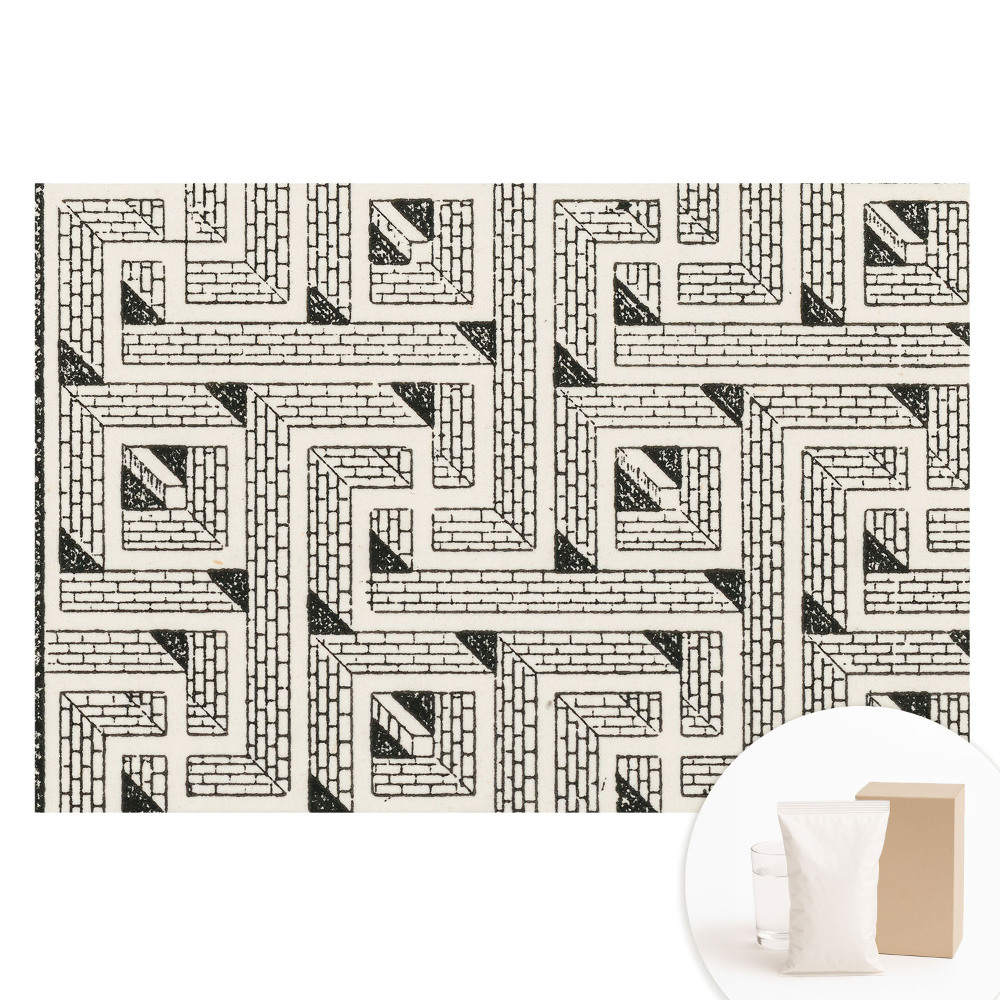 Fototapeta na flizelinie Geometryczna kompozycja cegieł w labiryncie