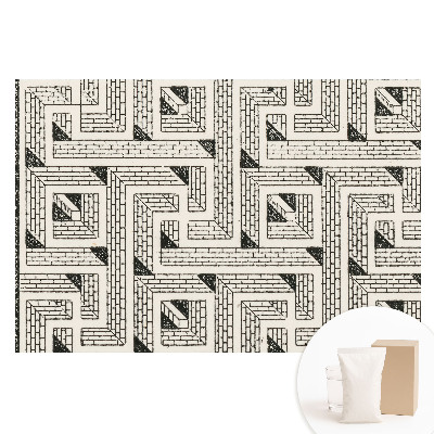 Fototapeta na flizelinie Geometryczna kompozycja cegieł w labiryncie