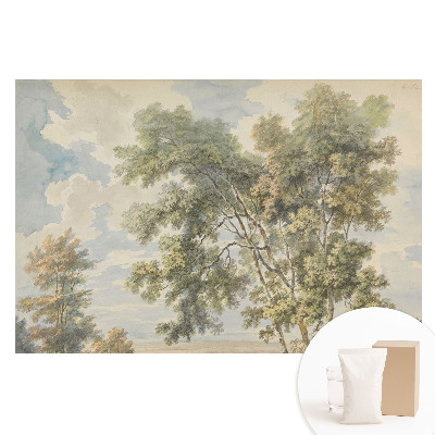 Fototapeta flizelinowa z nadrukiem Kojący krajobraz drzew i nieba