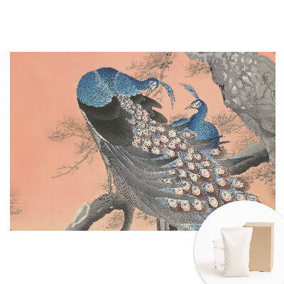 Tapeta fotograficzna na flizelinie Pawie na gałęzi w klasycznym stylu