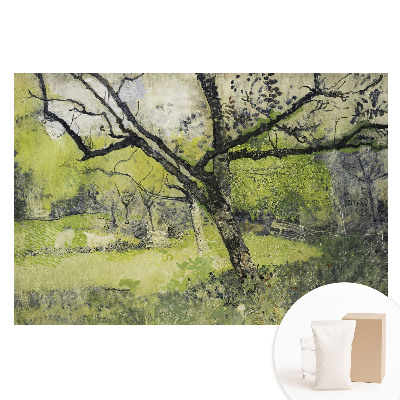 Fototapeta z nadrukiem na flizelinie Zielona przestrzeń w parku drzewo