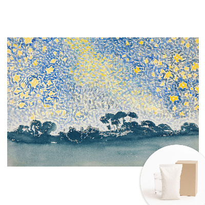 Duża fototapeta na ścianę Niebiesko-żółte niebo pełne energii