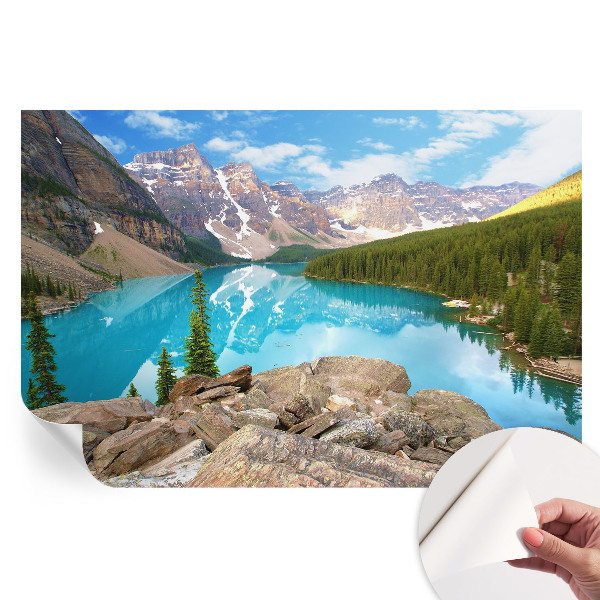 Nowoczesna fototapeta do salonu Niebieskie jezioro