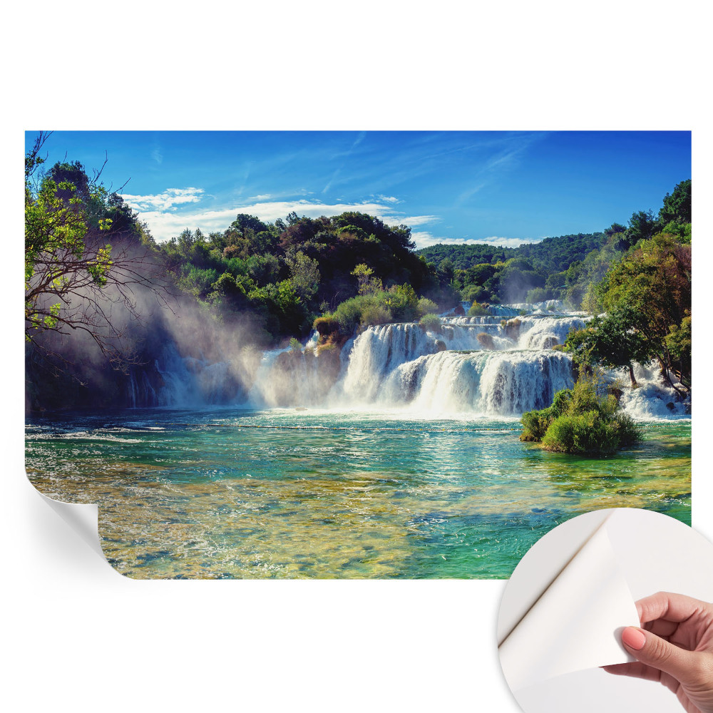 Nowoczesna fototapeta do salonu Wodospad krajobraz
