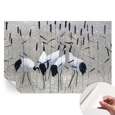 Samoprzylepna tapeta fotograficzna Harmonijne żurawie