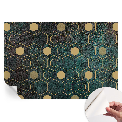 Tapeta fotograficzna samoprzylepna Geometryczne heksagony