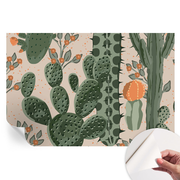 Fototapeta samoprzylepna do sypialni Zielone kaktusy