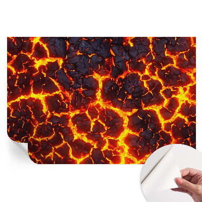 Samoprzylepna fototapeta na ścianę Mocna magma