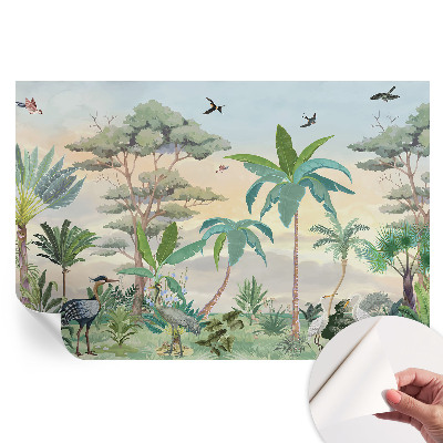 Samoprzylepna fototapeta Egzotyczna flora do salonu