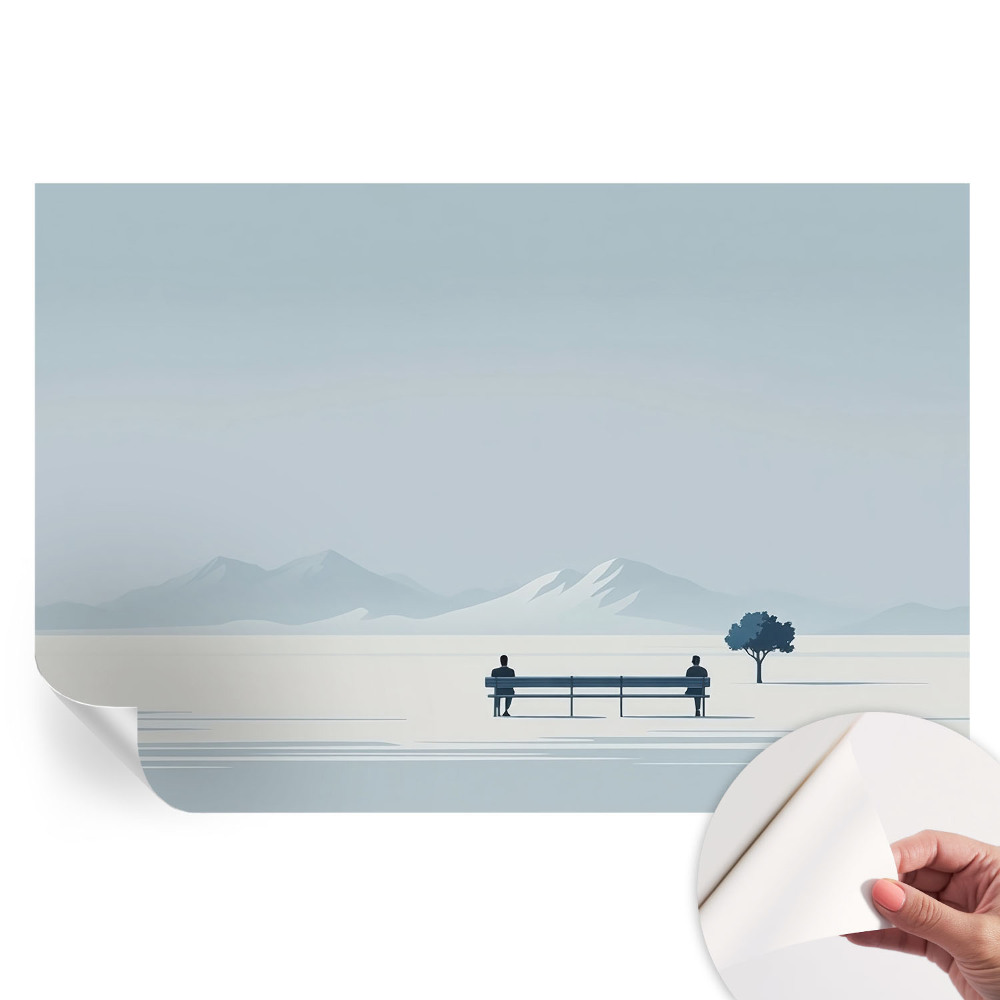Nowoczesna fototapeta do salonu z minimalistycznym krajobrazem