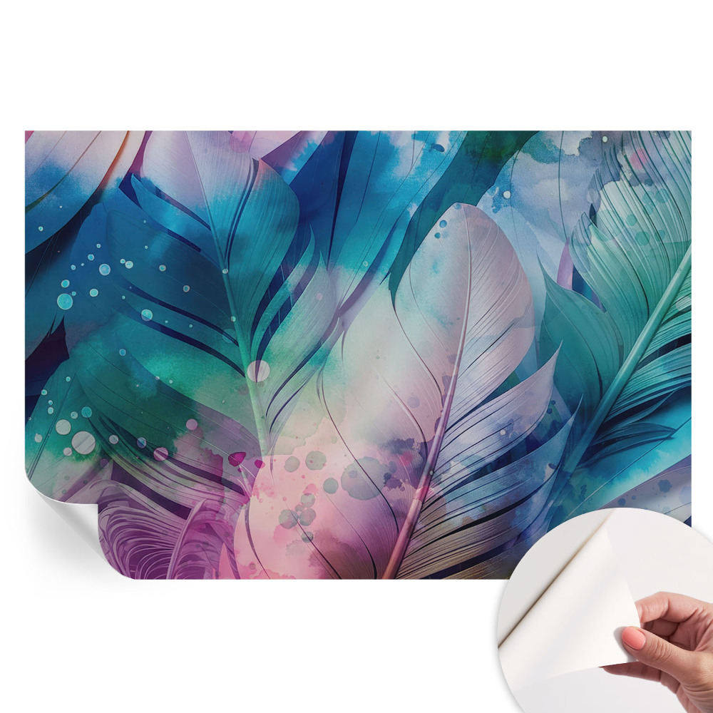 Fototapeta samoprzylepna do salonu Kolorowe pióra