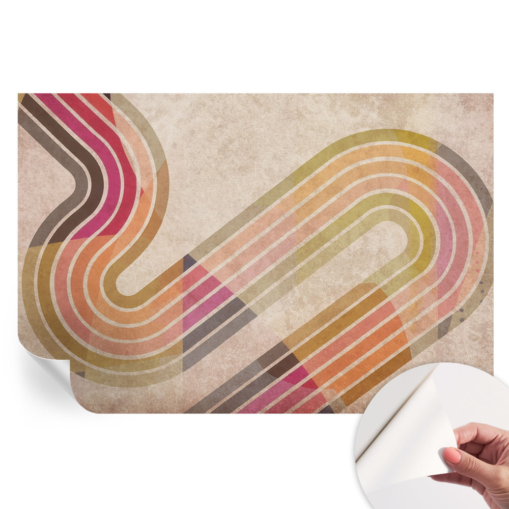 Samoprzylepna tapeta fotograficzna z geometrycznymi liniami