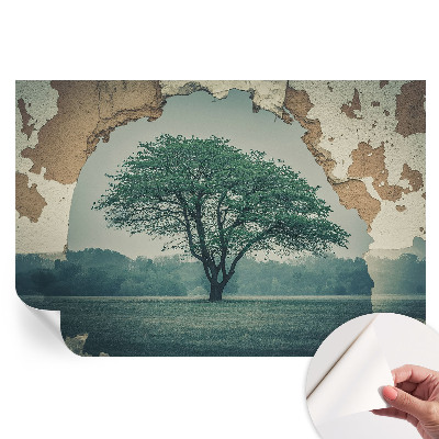 Tapeta fotograficzna samoprzylepna Drzewo samotne