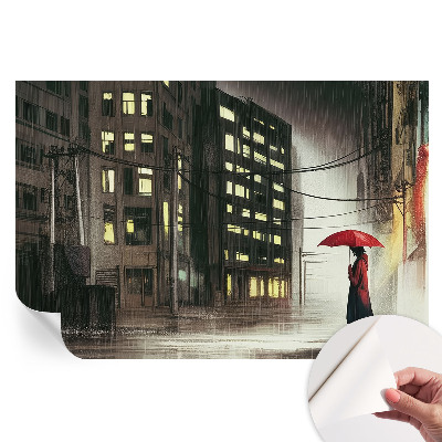 Tapeta fotograficzna samoprzylepna Deszczowe miasto