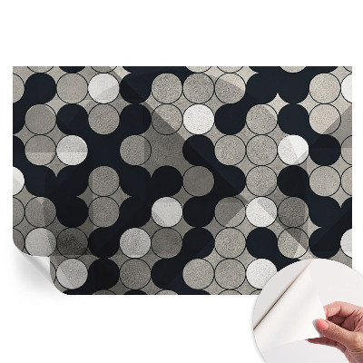 Samoprzylepna fototapeta z geometrycznymi okręgami do salonu