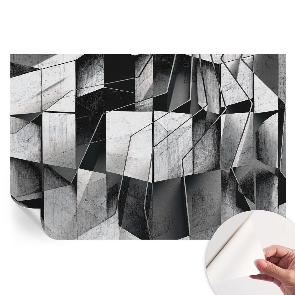Nowoczesna fototapeta do salonu z geometryczną abstrakcją