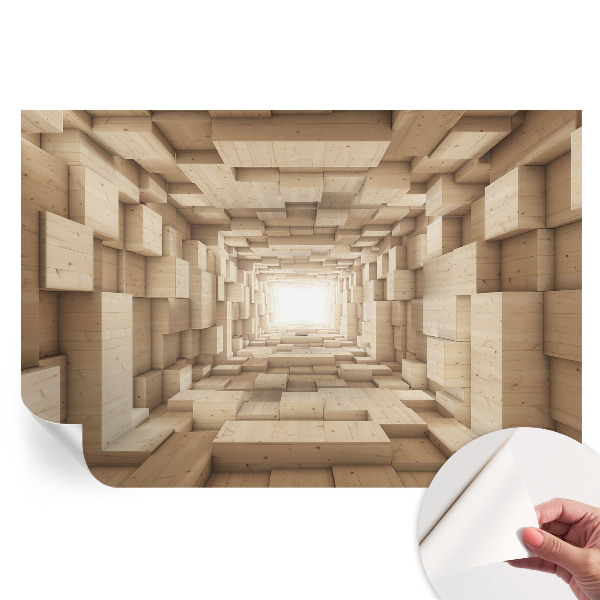 Fototapeta samoprzylepna do salonu Drewniany tunel