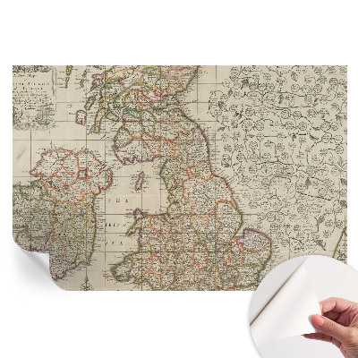 Samoprzylepna tapeta fotograficzna Zabytkowa mapa