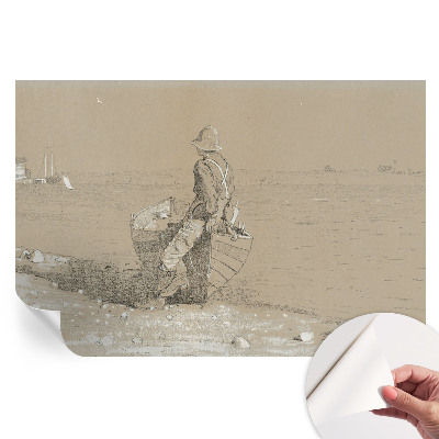 Samoprzylepna fototapeta na ścianę z nostalagiczną sceną