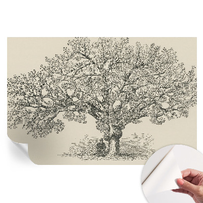 Fototapeta samoprzylepna do sypialni Ilustracja drzewa