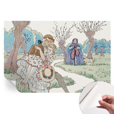 Samoprzylepna fototapeta na ścianę Romantyczna scena
