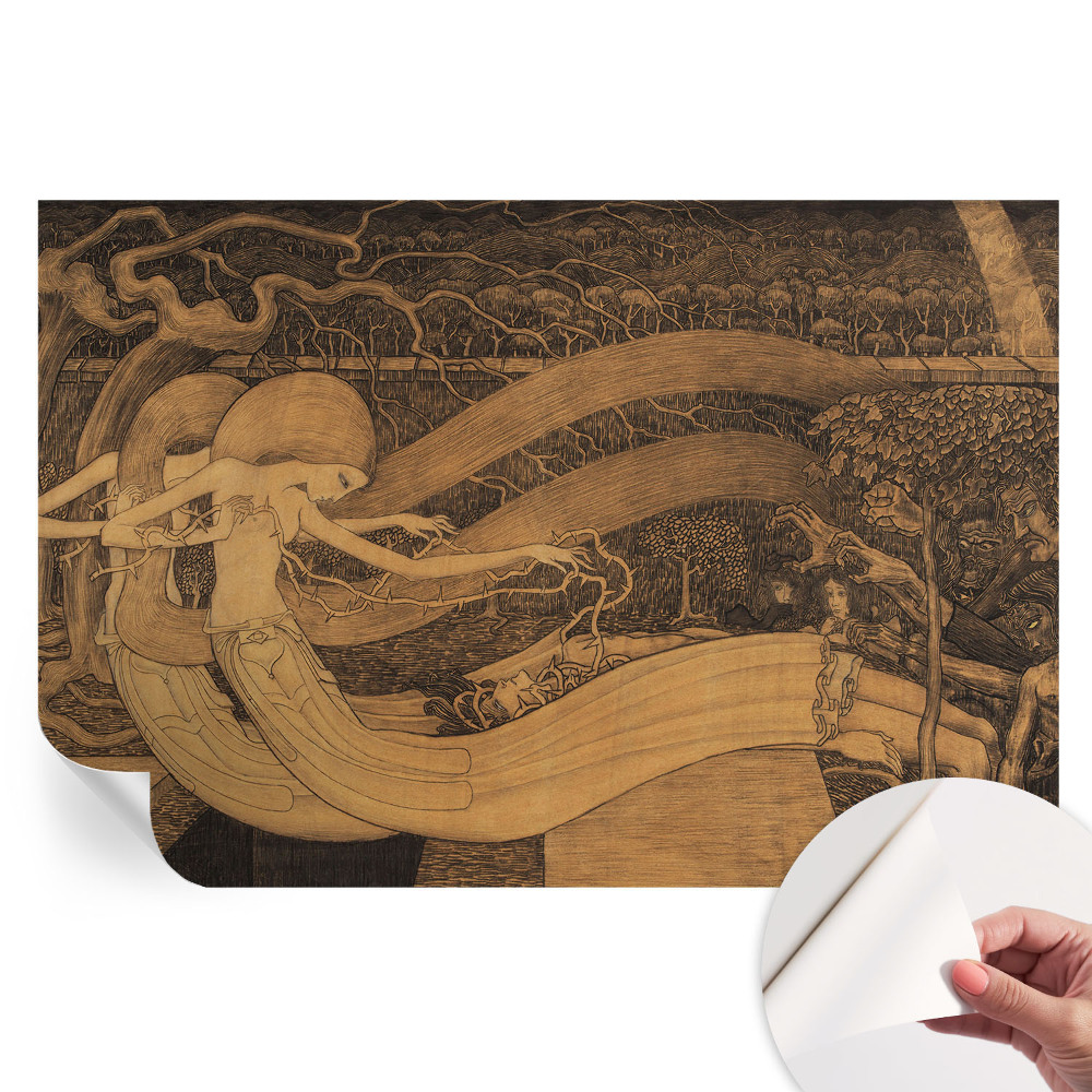 Nowoczesna fototapeta do salonu z surrealistycznymi postaciami