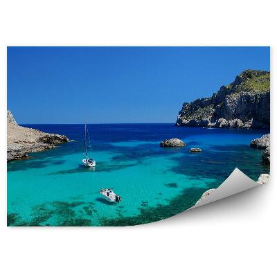 Fototapeta na ścianę Łodzie błękitna woda wyspa horyzont