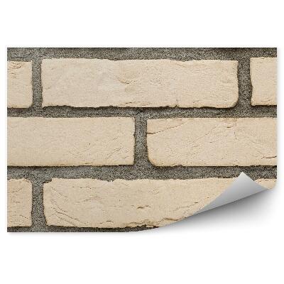 Fototapeta samoprzylepna Beżowe cegły widoczne z bliska