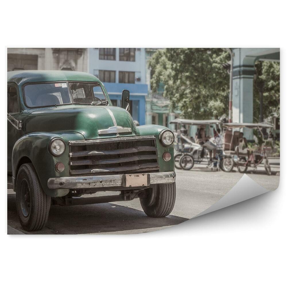 Fototapeta na ścianę Samochód z lat 50tych na ulicach hawany
