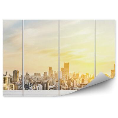 Fototapeta na ścianę Światło słoneczne padające na miasto budynki