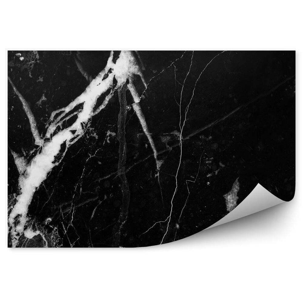 Okleina ścienna Marmur czarno-biały