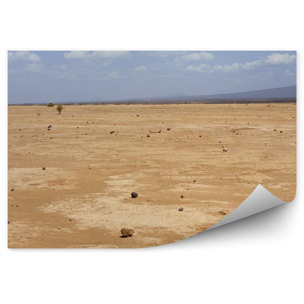 Okleina ścienna Pustynia danakil - etiopia skały niebo chmury