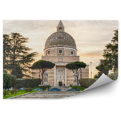 Fototapeta na ścianę kościół Santi Pietro e Paolo Rzym Włochy drzewa samochody